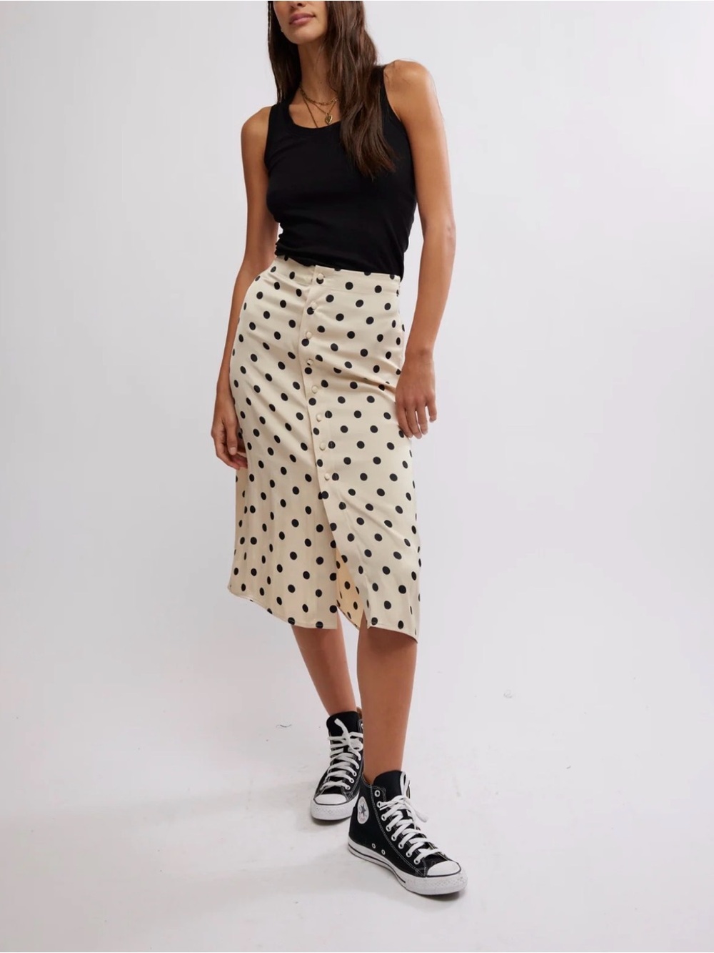 Free People Analise Printed Midi Skirt- NEW